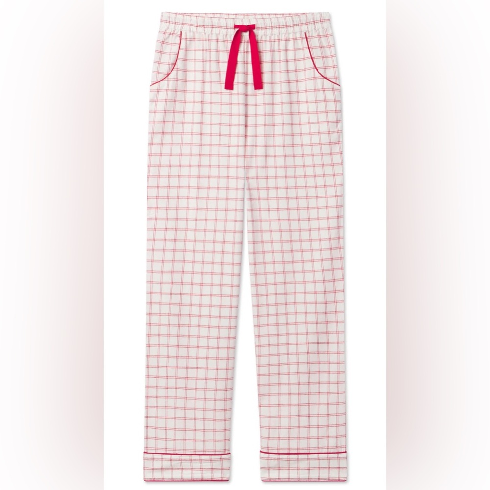 Men’s LAKE pajamas flannel piped pants size Medium
